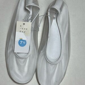 A New Day Women's Elegant White Flats